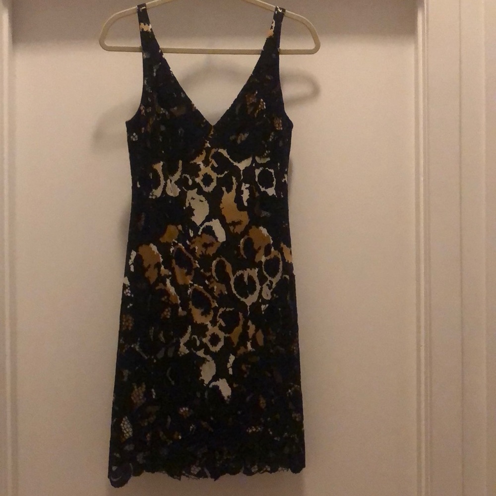 DVF animal print / lace dress